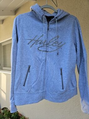 Harley-Davidson Light Grey Eagle Logo Hoodie Sz. L